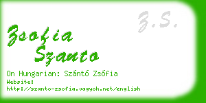 zsofia szanto business card