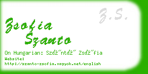 zsofia szanto business card